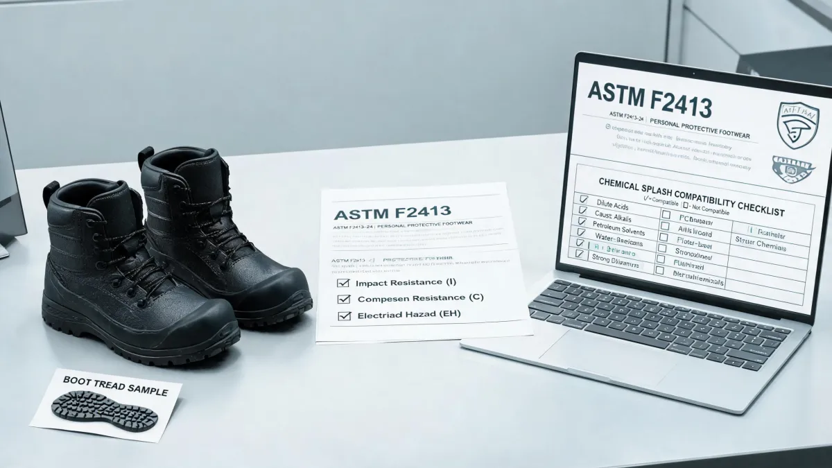 Safety footwear article workspace