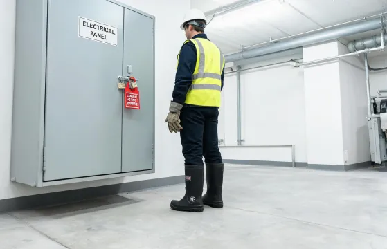 Electrical hazard safety boots