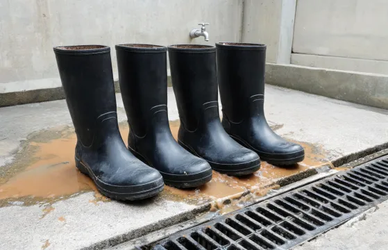 Plain toe waterproof boots